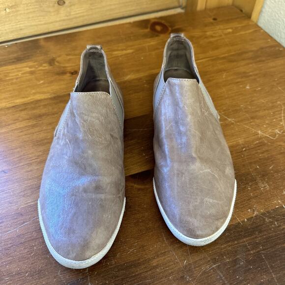 Frye Melanie Slip On Flats 8 M Bootie Shoe Leather Comfort Minimalist Neutral - Picture 2 of 10